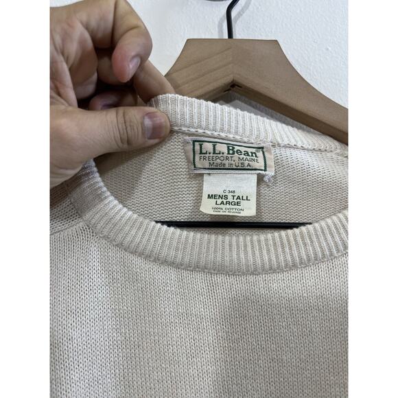 Vtg LL Bean Mens Knit Sweater LT USA Made Chunky 90s Jumper Grandpa Cabincore - Picture 6 of 16